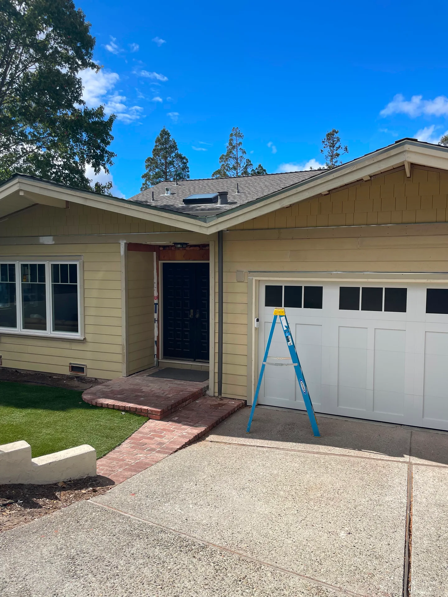 Finished exterior front door installation by Double Y Framing