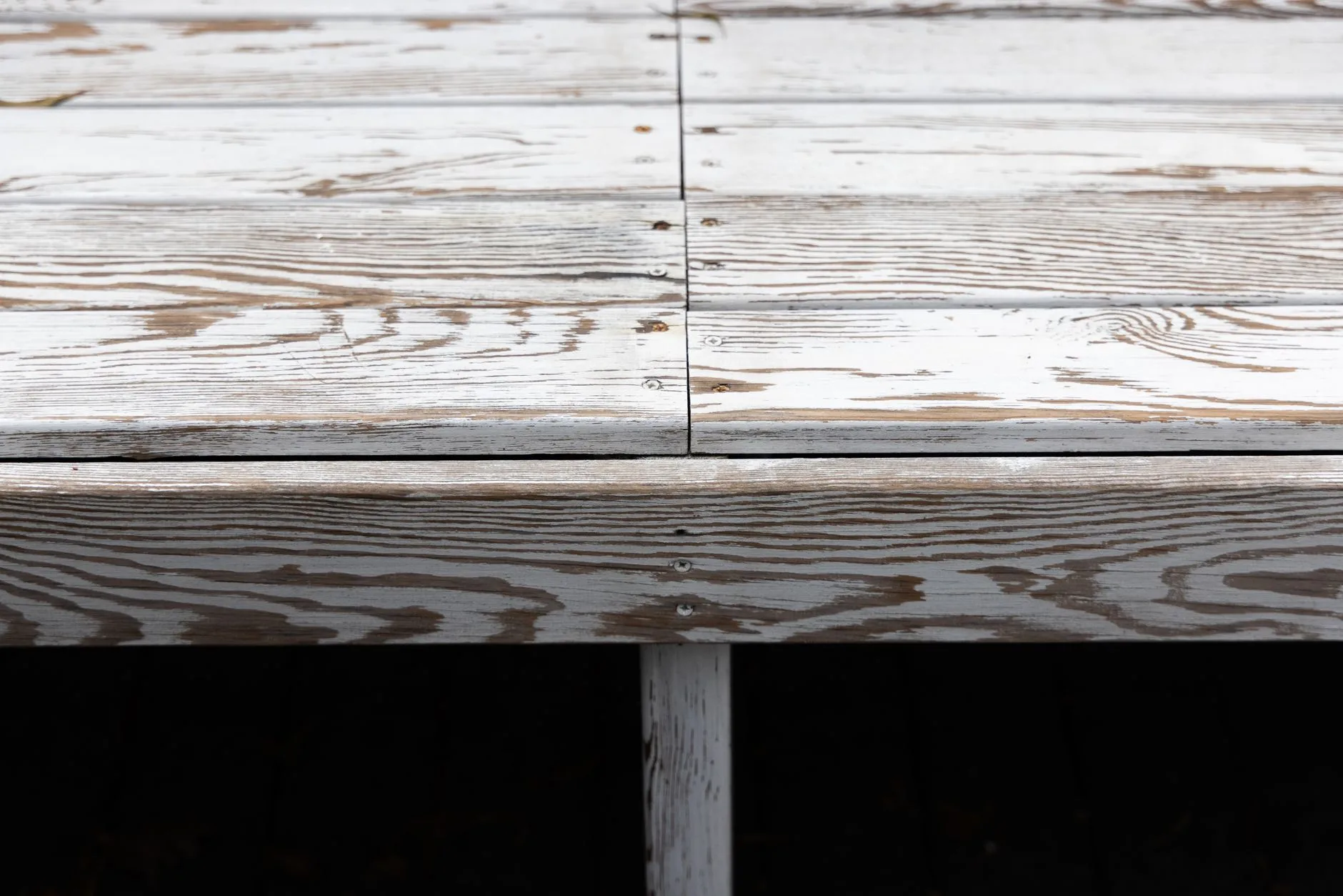 Weathered deck boards in need of repair