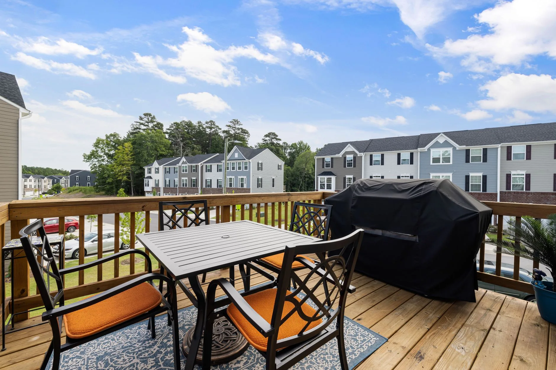 Wood deck and outdoor living space typical of Santa Cruz County backyards